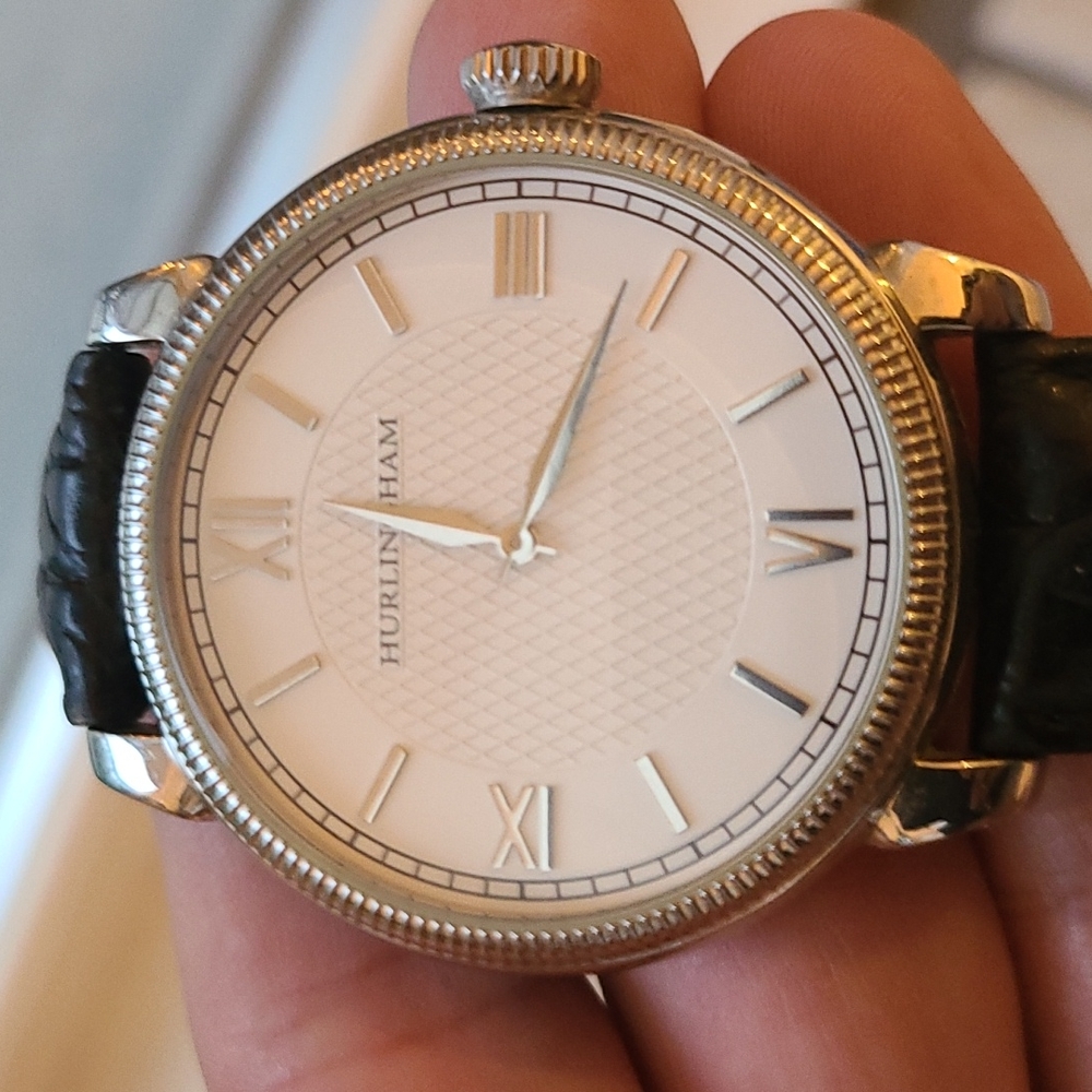 Hurlingham Watch with Leather Strap